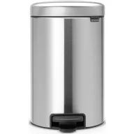   Brabantia NewIcon pedálos hulladékgyűjtő szagmentesen záródó Soft-Close fedél, műanyag tartály, 12L - X méret, r.m. acél, selyem ujjlenyomatmentes - 112041