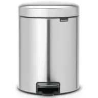   Brabantia NewIcon pedálos hulladékgyűjtő szagmentesen záródó Soft-Close fedél, műanyag tartály, 5L - W méret, r.m. acél, selyem ujjlenyomatmentes - 112102