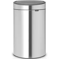   Brabantia Touch Bin New Recycle Soft-Touch nyomófedeles szelektív kuka, ovális, 23+10L - G+C méret, r.m. acél selyem ujjlenyomatmentes - 112867
