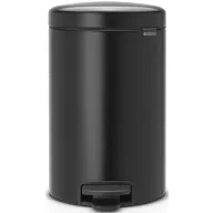   Brabantia NewIcon pedálos hulladékgyűjtő szagmentesen záródó Soft-Close fedél, műanyag tartály, 12L - X méret, acél, matt fekete - 113741