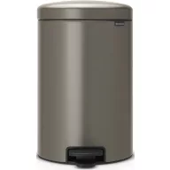   Brabantia NewIcon pedálos hulladékgyűjtő szagmentesen záródó Soft-Close fedél, műanyag tartály, 20L - Y méret, acél, platinaszürke - 114045