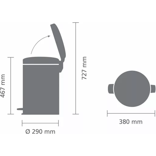 A 114182 pedálos kuka méretei.