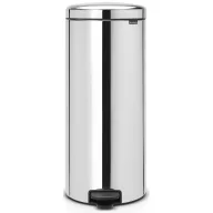   Brabantia NewIcon pedálos hulladékgyűjtő szagmentesen záródó Soft-Close fedél, műanyag tartály, 30L - G méret, r.m. acél, fényes - 114366