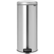   Brabantia NewIcon pedálos hulladékgyűjtő szagmentesen záródó Soft-Close fedél, műanyag tartály, 30L - G méret, r.m. acél, selyem - 114380