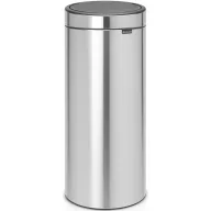   Brabantia Touch Bin New Soft-Touch nyomófedeles hulladékgyűjtő belső tartállyal, kerek, 30L - G méret, r.m. acél, selyem - 115349