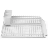   Brabantia SinkSide Dish Drying Rack lejtős csepptálcájú, önürítő edényszárító állvány, világosszürke, 385x490 mm - 117428
