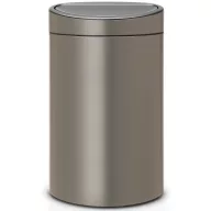   Brabantia Touch Bin New Recycle Soft-Touch nyomófedeles szelektív kuka, ovális, 23+10L - G+C méret, acél platinaszürke - 117909