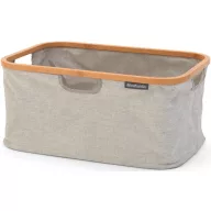   Brabantia Foldable Laundry Basket összehajtható szennyestartó kosár, bambusz peremmel, 40L kapacitás, szürke - 118180