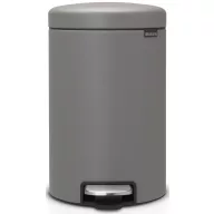   Brabantia NewIcon pedálos hulladékgyűjtő szagmentesen záródó Soft-Close fedél, műanyag tartály, 12L - X méret, acél, betonszürke ásványi textúra - 119149