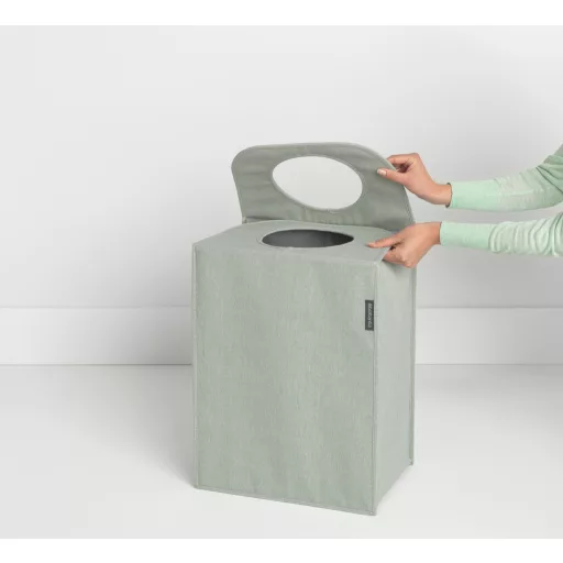 Brabantia Laundry Bags összehajtható szennyestartó táska, négyzet formájú, nagy méret 55L, zöld - 120404