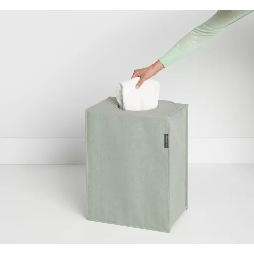 Brabantia Laundry Bags összehajtható szennyestartó táska, négyzet formájú, nagy méret 55L, zöld - 120404