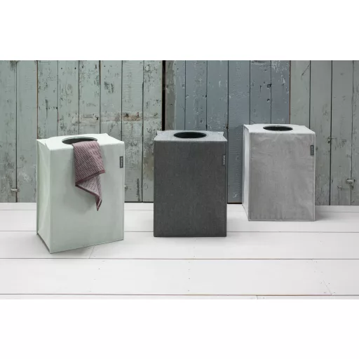 Brabantia Laundry Bags összehajtható szennyestartó táska, négyzet formájú, nagy méret 55L, zöld - 120404