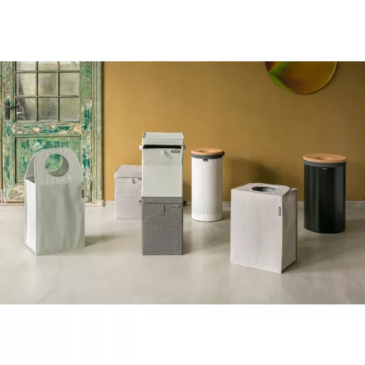 Brabantia Laundry Bags összehajtható szennyestartó táska, négyzet formájú, nagy méret 55L, zöld - 120404