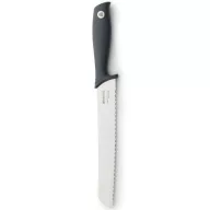   Brabantia Tasty+ Slice & Dice kenyérvágó kés, beépített ujjvédő, 200mm r.m. acél penge, műanyag markolat, sötétszürke - 120626