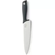   Brabantia Tasty+ Slice & Dice szakácskés, beépített ujjvédővel, 200mm r.m. acél penge, műanyag markolat, sötétszürke - 120640