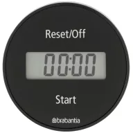   Brabantia Tasty+ Measure & Check digitális konyhai időzítő, mágneses rögzítéssel, LCD kijelző, elemes, üveg fedlap, műanyag test, sötétszürke - 121968