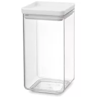   Brabantia tárolóedény 1,6L, egymásra rakható, légmentes záródás, szögletes, világosszürke, átlátszó műanyag tartály - 122484