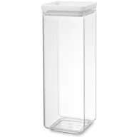   Brabantia tárolóedény 2,5L, egymásra rakható, légmentes záródás, szögletes, világosszürke, átlátszó műanyag tartály - 122545