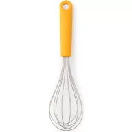   Brabantia Tasty+ Bake & Mix nagy méretű habverő, akasztóval, r.m. acél fej, műanyag nyél, mézsárga - 122606