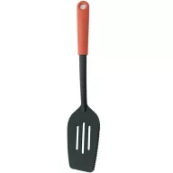   Brabantia Tasty+ Cook & Serve spatula, egyik oldali vágóéllel, beépített serpenyőtartóval, akasztóval, hőálló, műanyag, terrakotta rózsaszín - 122804