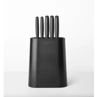   Brabantia Tasty+ Slice & Dice konyhai késtartó blokk, 5db késsel, műanyag, r.m. acél, sötétszürke - 123061