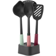   Brabantia Tasty+ Cook & Serve konyhai eszköz szett tartóval, kétfunkciós eszközök, műanyag, többszínű - 123184
