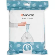   Brabantia PerfectFit szemeteszsák, O méret, 30L, visszazárható adagoló csomag, 40 zsák/csomag - 124846