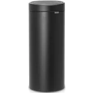   Brabantia Touch Bin New Soft-Touch nyomófedeles hulladékgyűjtő belső tartállyal, kerek, 30L - G méret, acél, holdfény fekete ásványi textúra - 128967