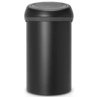   Brabantia Touch Bin nyomófedeles hulladékgyűjtő XXL, 60L - H méret, holdfény fekete ásványi textúra - 128981