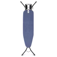   Brabantia Steam Iron Rest vasalódeszka 1100x300mm - A méret, kinyitható vasalótámasz, D=22mm fekete váz, farmerkék huzat - 134203