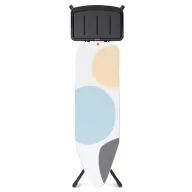   Brabantia Solid Steam Unit Holder vasalódeszka 1240x380mm - B méret, fix vasalótálca gőzállomásokhoz, D=22mm fekete váz, PerfectFlow tavaszi buborékok huzat - 134401