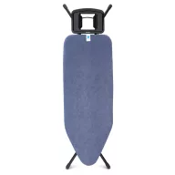   Brabantia Solid Steam Iron Rest vasalódeszka 1240x450mm - C méret, fix vasalótámasz, D=22mm fekete váz, farmerkék huzat - 134524