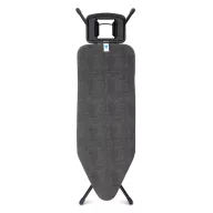   Brabantia Solid Steam Iron Rest vasalódeszka 1240x450mm - C méret, fix vasalótámasz, D=22mm fekete váz, farmer fekete huzat - 134609