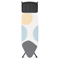   Brabantia Solid Steam Unit Holder vasalódeszka 1240x450mm - C méret, fix vasalótálca gőzállomásokhoz, D=22mm fekete váz, PerfectFlow tavaszi buborékok huzat - 134708