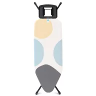   Brabantia Solid Steam Iron Rest vasalódeszka 1240x450mm - C méret, fix vasalótámasz, D=22mm fekete váz, tavaszi buborékok huzat - 134920
