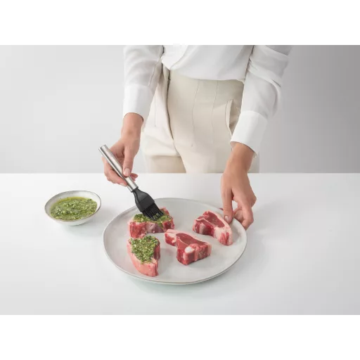 Brabantia Profile Bake & Mix cukrász ecset, tapadásmentes, hőálló, szilikon, r.m. acél, selyem matt, fekete - 137440