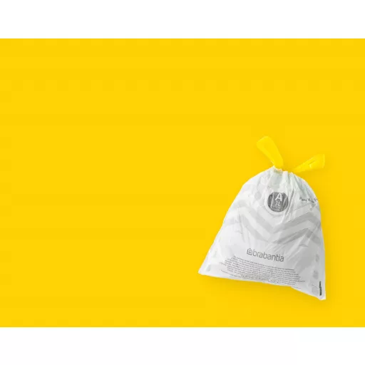 Sárga színkód jelöli az A méretű, 3L-es PerfectFit szemeteszsákot.