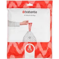   Brabantia PerfectFit szemeteszsák, B méret, 5-7L, visszazárható adagoló csomag, 40 zsák/csomag - 137747