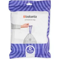   Brabantia PerfectFit szemeteszsák, D méret, 15-20L, visszazárható adagoló csomag, 40 zsák/csomag - 138164