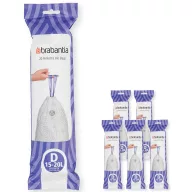   Brabantia PerfectFit szemeteszsák, D méret, 15-20L, Multipack 120 zsák, 6 tekercs, 20 zsák/tekercs - 138201