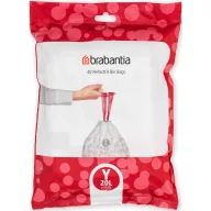   Brabantia PerfectFit szemeteszsák, Y méret, 20L, visszazárható adagoló csomag, 40 zsák/csomag - 138263