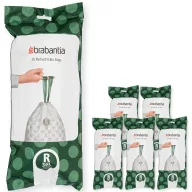   Brabantia PerfectFit szemeteszsák, R méret, 36L, Multipack 120 zsák, 6 tekercs, 20 zsák/tekercs - 138584