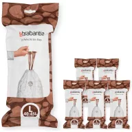   Brabantia PerfectFit szemeteszsák, L méret, 40-45L, Multipack 120 zsák, 6 tekercs, 20 zsák/tekercs - 138669