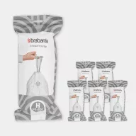   Brabantia PerfectFit szemeteszsák, H méret, 50-60L, Multipack 120 zsák, 6 tekercs, 20 zsák/tekercs - 138782