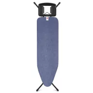   Brabantia Solid Steam Iron Rest vasalódeszka 1240x380mm - B méret, fix vasalótámasz, D=22mm fekete váz, farmerkék huzat - 139000