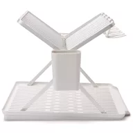   Brabantia SinkSide Foldable Dish Drying Rack összecsukható edényszárító állvány, nagy méretű, 2db evőeszköztartó, világosszürke, 510x420 mm - 139444