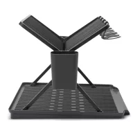   Brabantia SinkSide Foldable Dish Drying Rack összecsukható edényszárító állvány, nagy méretű, 2db evőeszköztartó, sötétszürke, 510x420 mm - 139482
