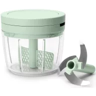   Brabantia Tasty+ Prepping zöldség, gyümölcs kézi aprítógép, multifunkciós - aprítófejjel és habverőfejjel, jáde zöld - 145445