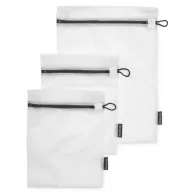   Brabantia Wash Bag, 3 db-os mosózsák készlet, 2 db kisméretű 330x250mm és 1db nagyméretű 450x330mm cipzáras zsák, fehér zsák / sötétszürke cipzár - 149221
