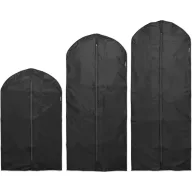   Brabantia Protective Clothes Cover 3db-os ruhavédő huzat szett, 3 különböző méret (M, L, XL), fekete - 149580